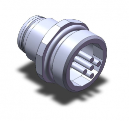 M12-Gerätestecker,5p.,A,St,M16x1.5,CAN 