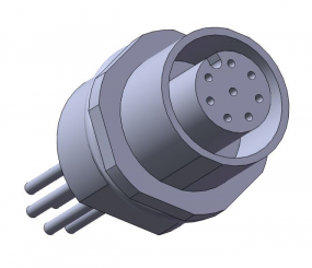 M12-Gerätedose,8p, M16x1.5 